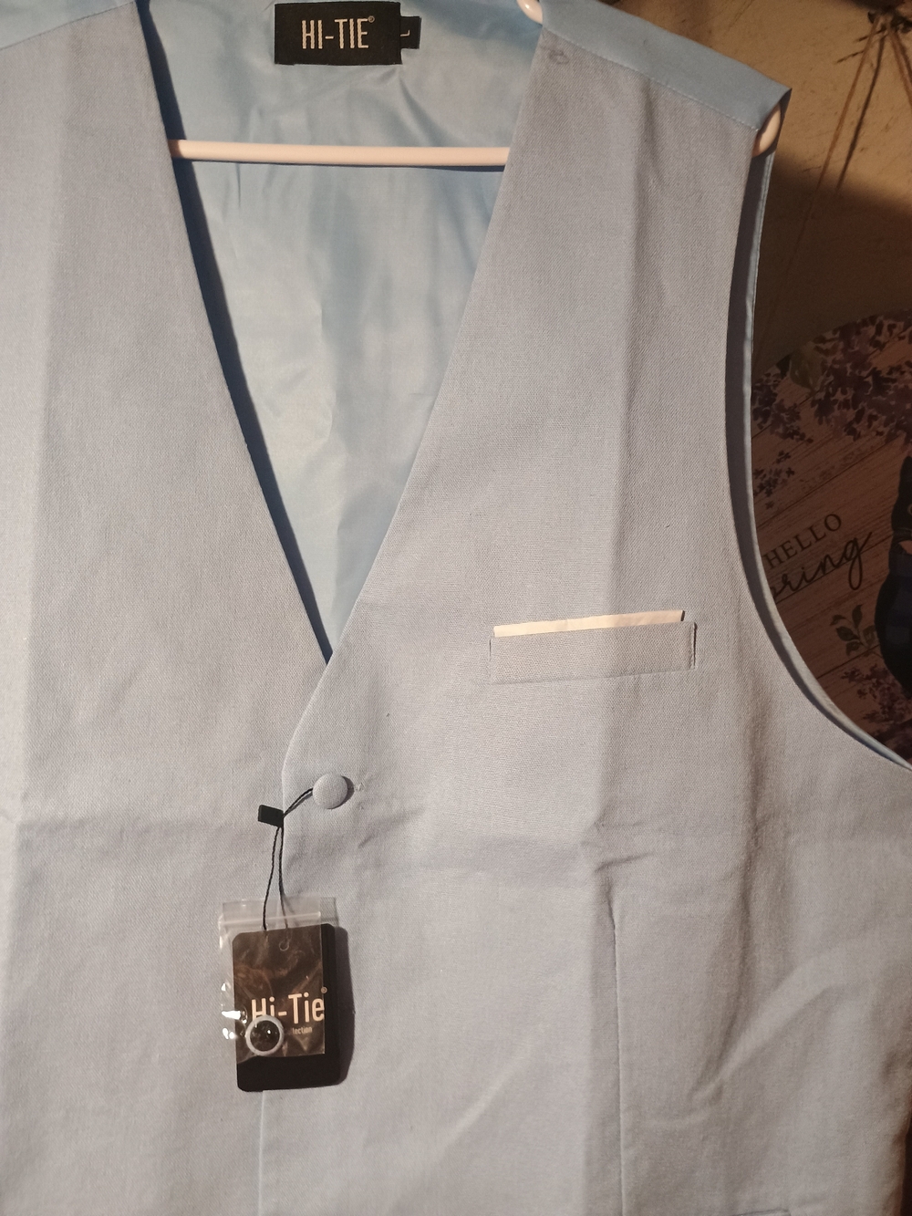 Light Blue Men's Vest - Tailored Formal Waistcoat